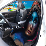 Native Indian Woman Portrait Print Waterproof Car Seat Cover