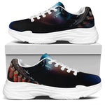 Native Indian Woman Portrait Print White Chunky Shoes