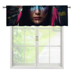 Native Indian Woman Portrait Print Window Valance