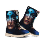 Native Indian Woman Portrait Print Winter Boots