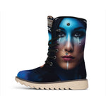 Native Indian Woman Portrait Print Winter Boots