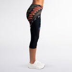 Native Indian Woman Portrait Print Women's Capri Leggings