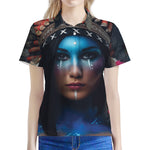 Native Indian Woman Portrait Print Women's Polo Shirt