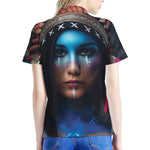 Native Indian Woman Portrait Print Women's Polo Shirt