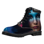 Native Indian Woman Portrait Print Work Boots