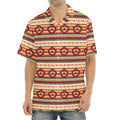 Native Inspired Pattern Print Aloha Shirt
