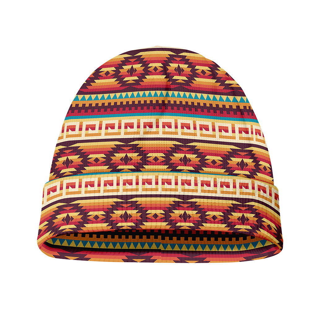 Native Inspired Pattern Print Beanie