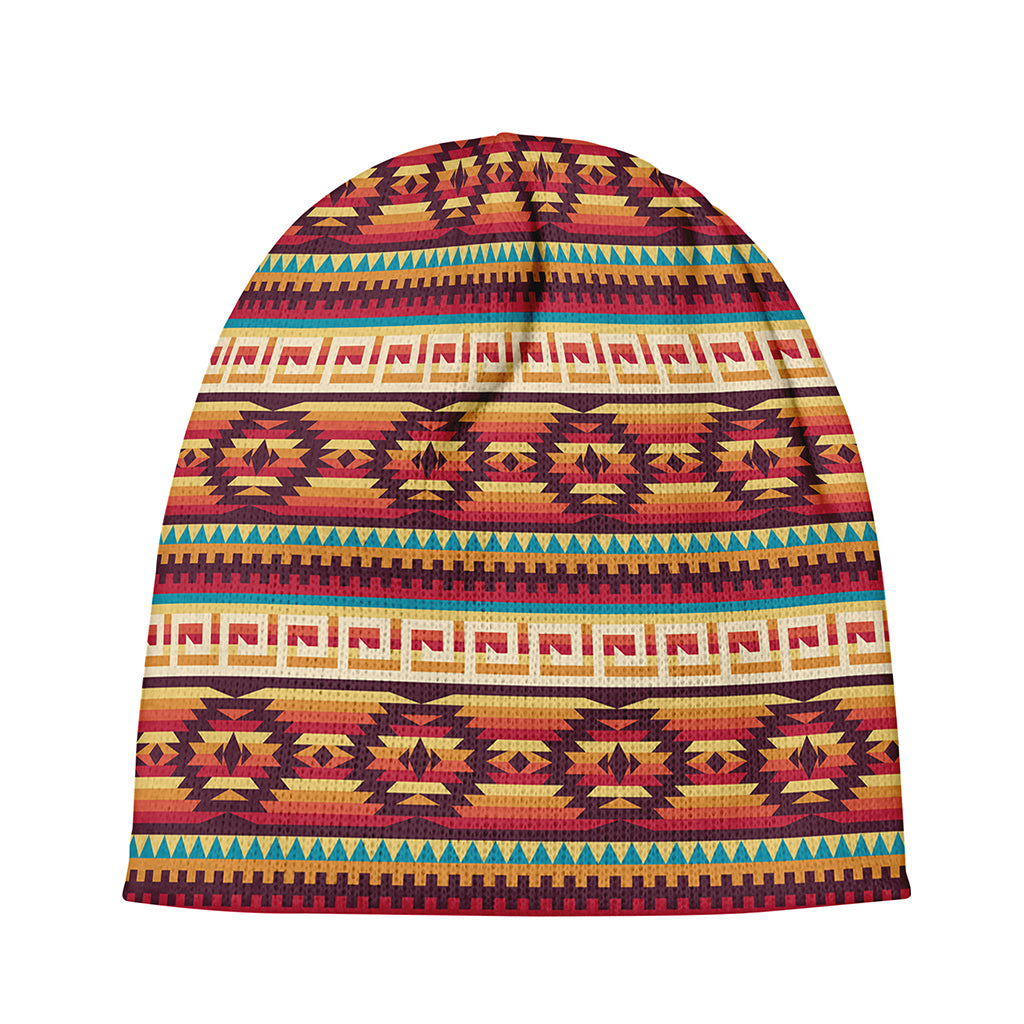 Native Inspired Pattern Print Beanie