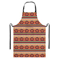Native Inspired Pattern Print Bib Apron With Pocket