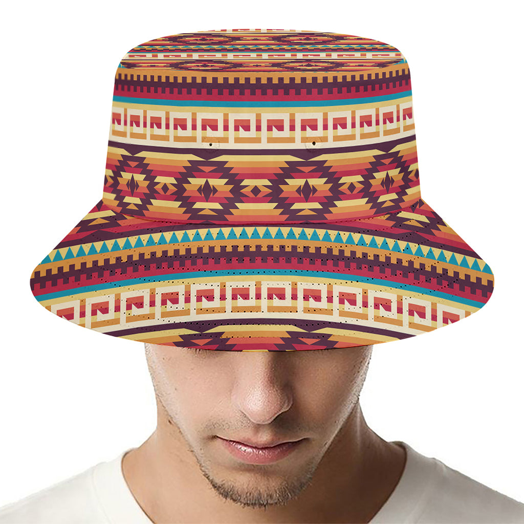 Native Inspired Pattern Print Bucket Hat