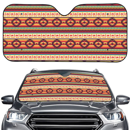 Native Inspired Pattern Print Car Windshield Sun Shade