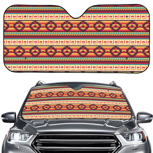 Native Inspired Pattern Print Car Windshield Sun Shade