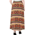 Native Inspired Pattern Print Chiffon Maxi Skirt