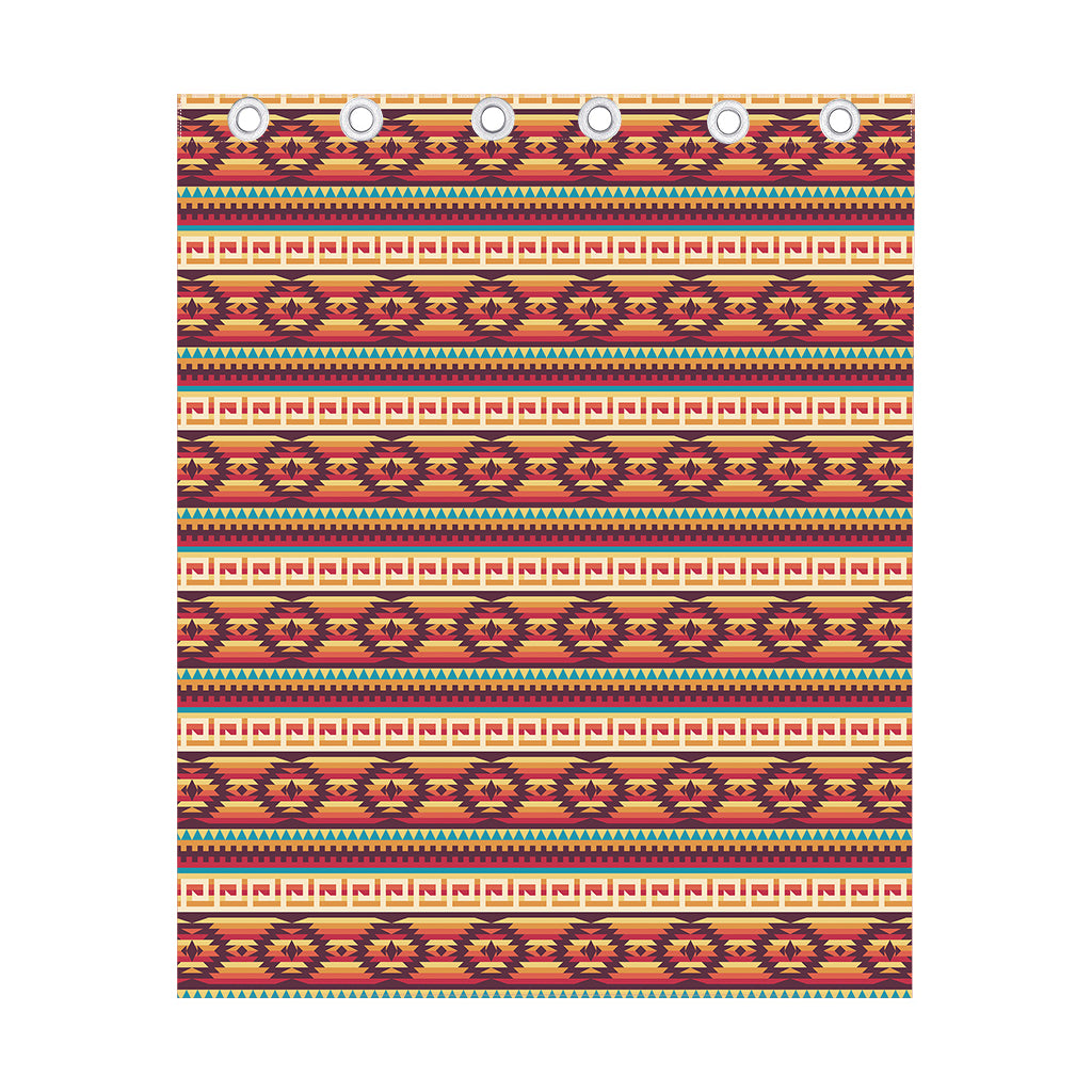 Native Inspired Pattern Print Curtain