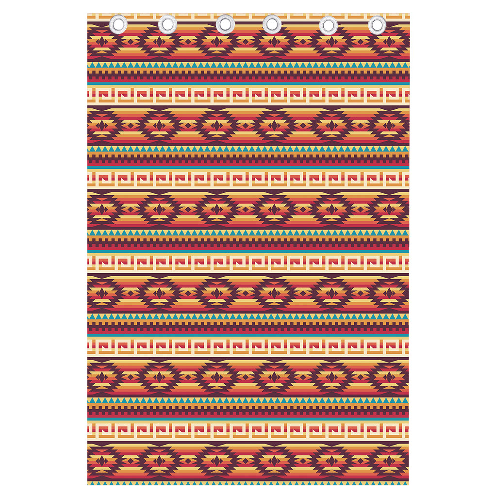 Native Inspired Pattern Print Curtain
