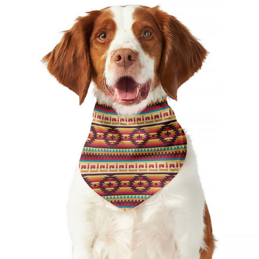 Native Inspired Pattern Print Dog Bandana