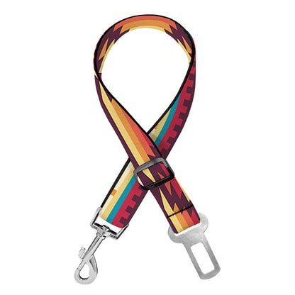 Native Inspired Pattern Print Dog Seat Belt