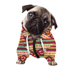 Native Inspired Pattern Print Dog Zip Up Hoodie