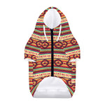 Native Inspired Pattern Print Dog Zip Up Hoodie