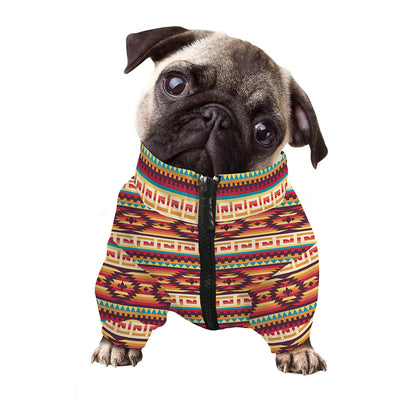 Native Inspired Pattern Print Dog Zip Up Jacket