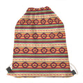 Native Inspired Pattern Print Drawstring Bag