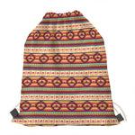 Native Inspired Pattern Print Drawstring Bag