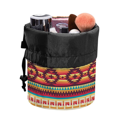 Native Inspired Pattern Print Drawstring Makeup Bag