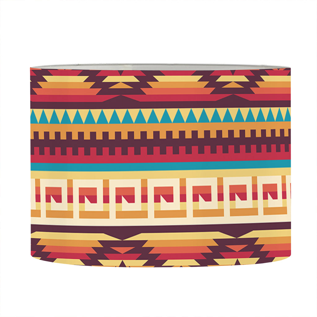 Native Inspired Pattern Print Drum Lamp Shade