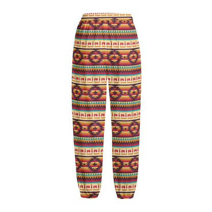 Native Inspired Pattern Print Fleece Lined Knit Pants