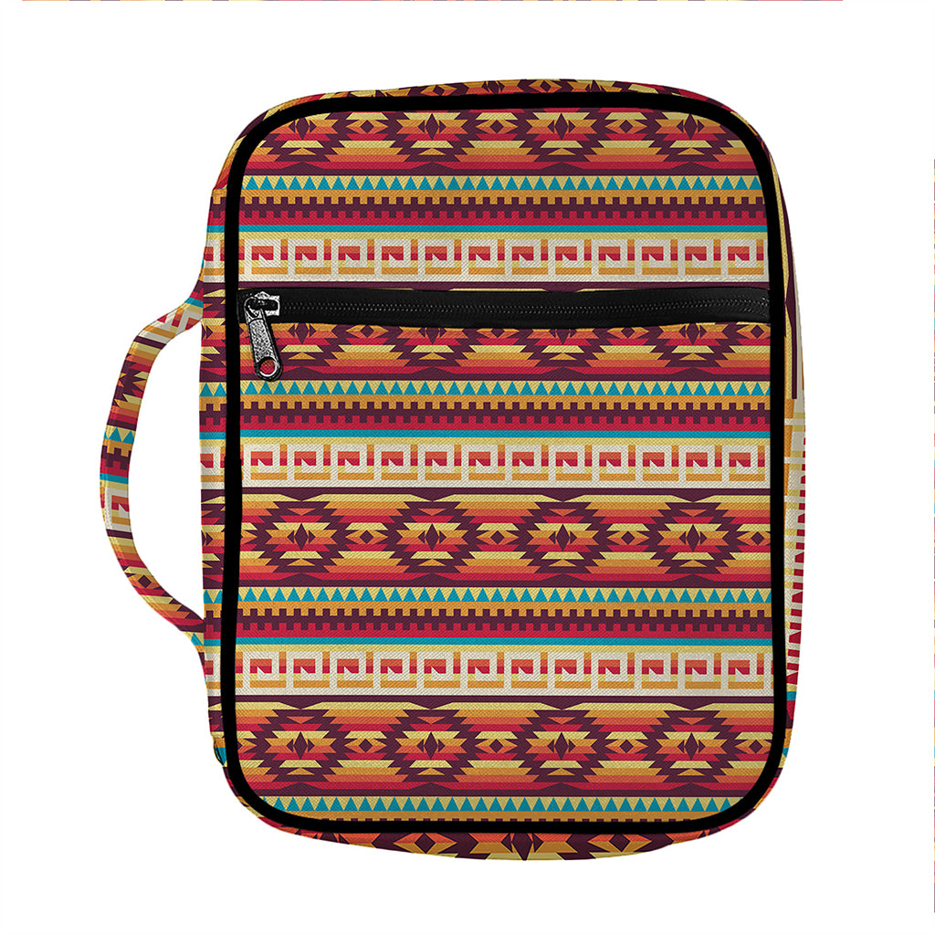 Native Inspired Pattern Print Front Pocket Bible Bag