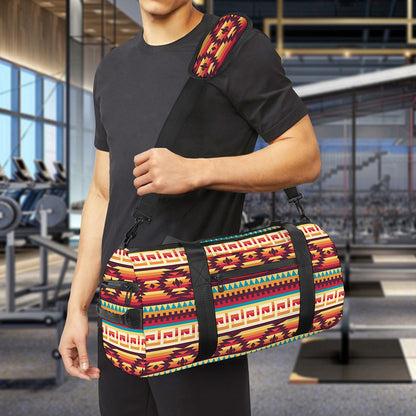 Native Inspired Pattern Print Gym Bag
