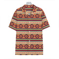 Native Inspired Pattern Print Hawaiian Shirt