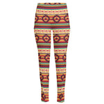 Native Inspired Pattern Print High-Waisted Pocket Leggings