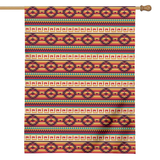 Native Inspired Pattern Print House Flag
