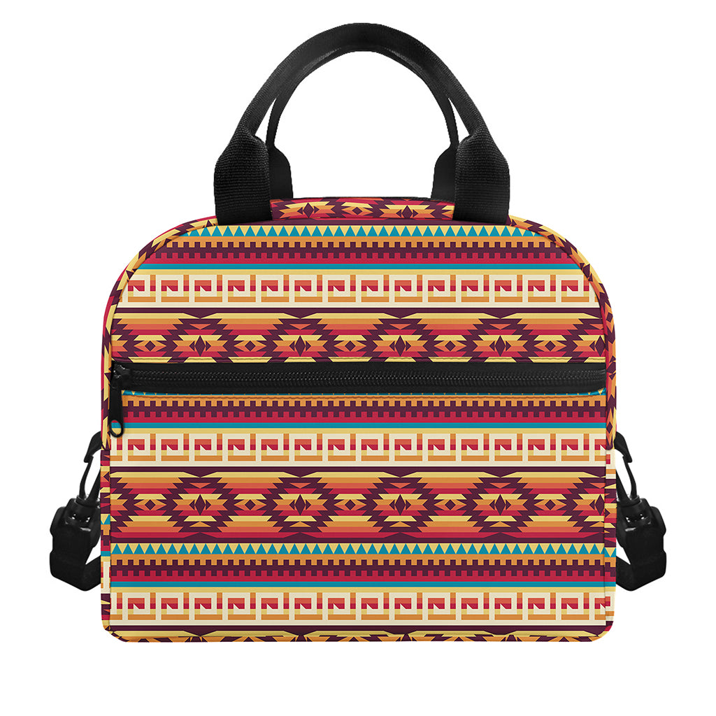 Native Inspired Pattern Print Insulated Lunch Bag