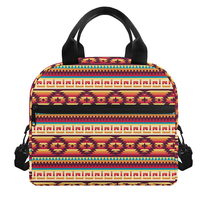 Native Inspired Pattern Print Insulated Lunch Bag