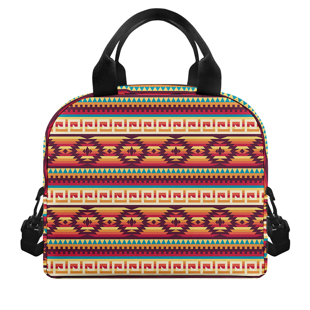 Native Inspired Pattern Print Insulated Lunch Bag