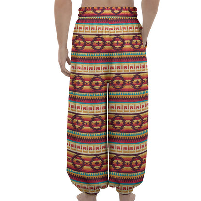 Native Inspired Pattern Print Lantern Pants