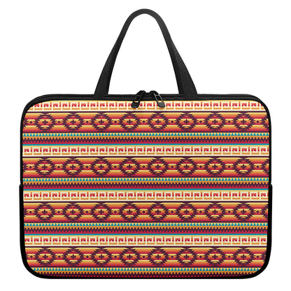 Native Inspired Pattern Print Laptop Sleeve With Handle