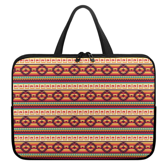 Native Inspired Pattern Print Laptop Sleeve With Handle