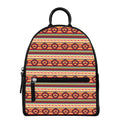 Native Inspired Pattern Print Leather Backpack