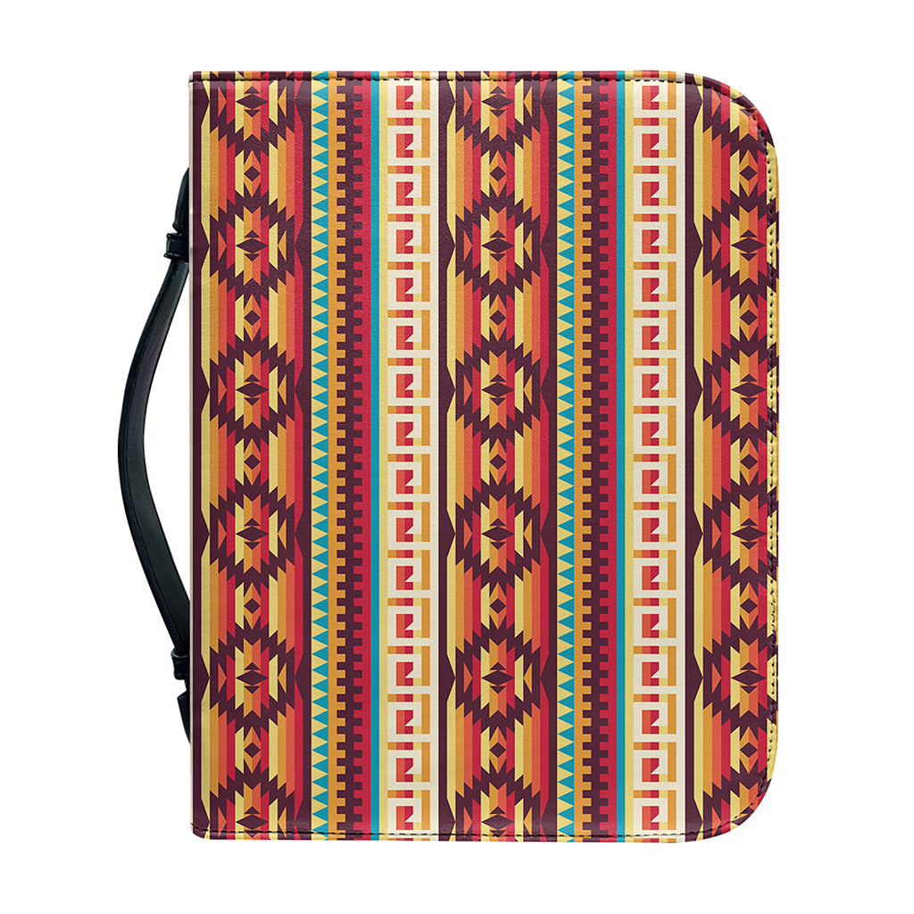 Native Inspired Pattern Print Leather Bible Cover