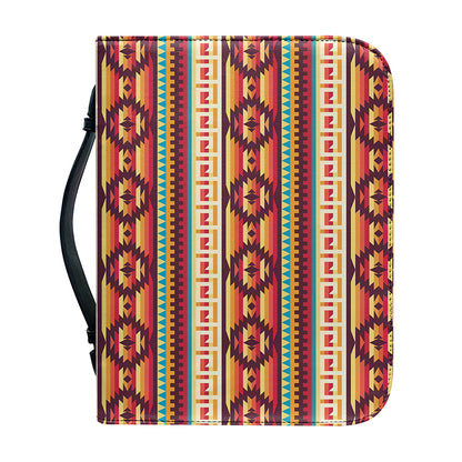 Native Inspired Pattern Print Leather Bible Cover