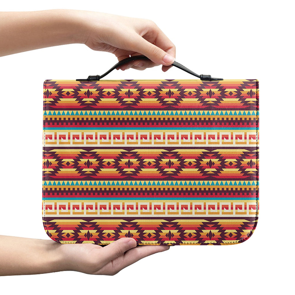 Native Inspired Pattern Print Leather Bible Cover