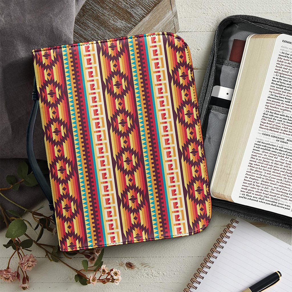 Native Inspired Pattern Print Leather Bible Cover