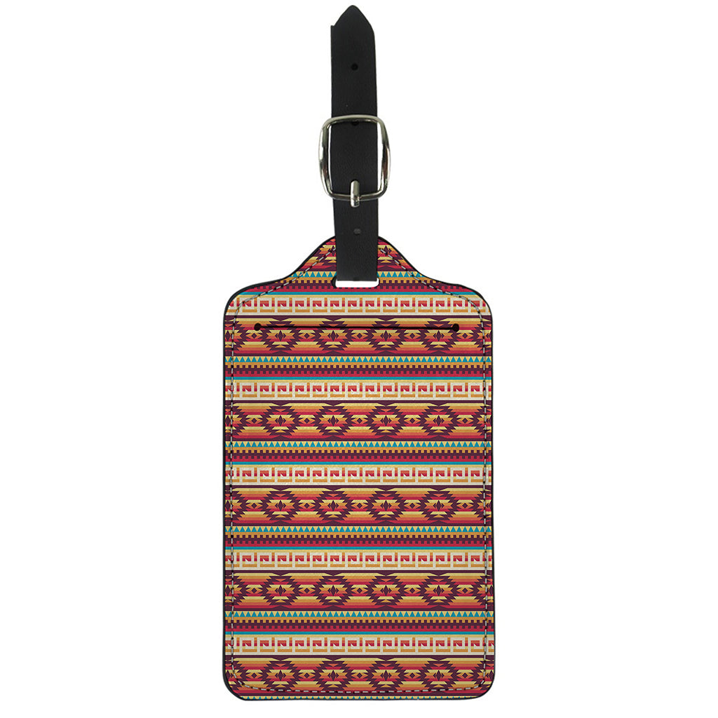 Native Inspired Pattern Print Luggage Tag