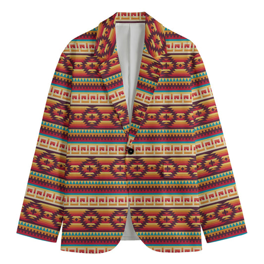 Native Inspired Pattern Print Men's Blazer