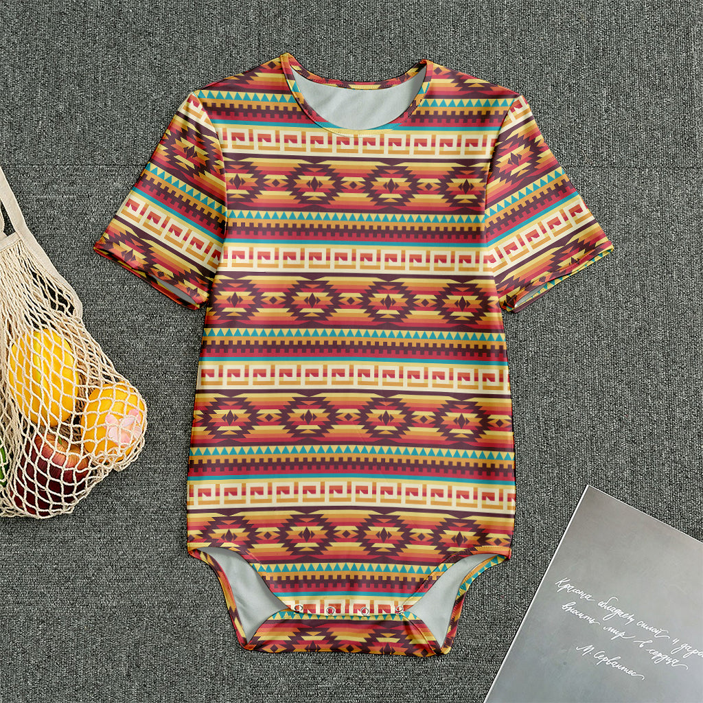 Native Inspired Pattern Print Men's Bodysuit