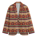 Native Inspired Pattern Print Men's Cotton Blazer
