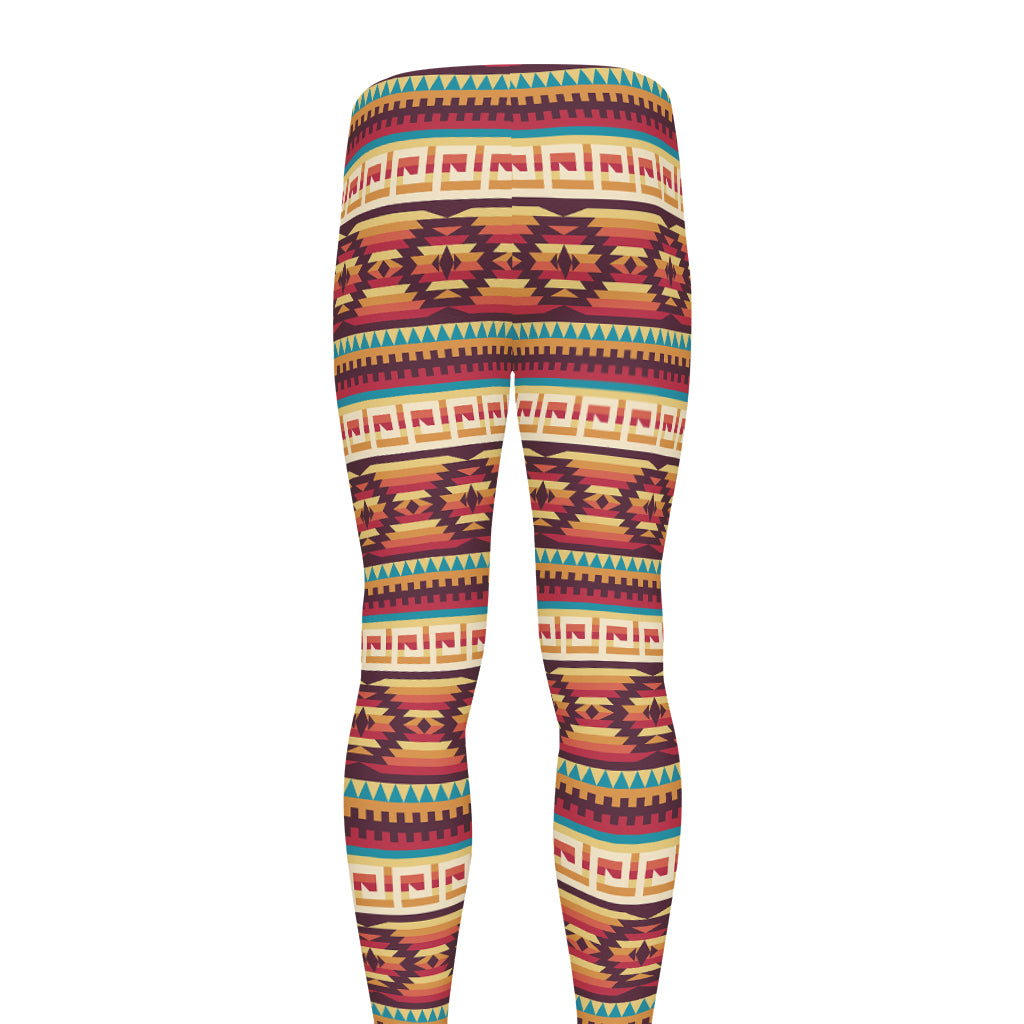 Native Inspired Pattern Print Men's leggings